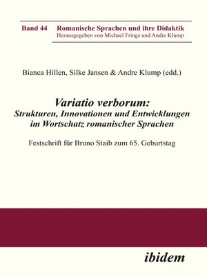 cover image of Variatio verborum